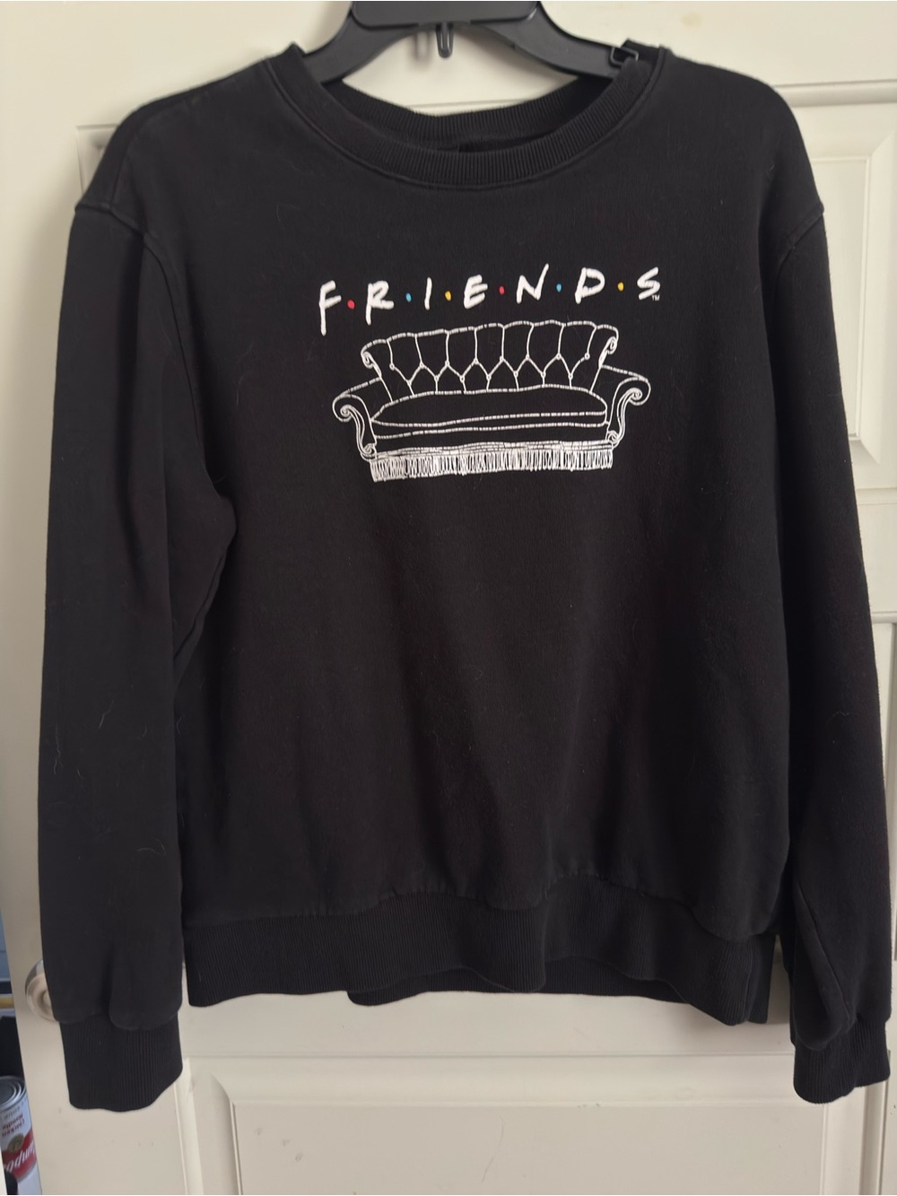 FRIENDS Logo Black Crewneck Sweater